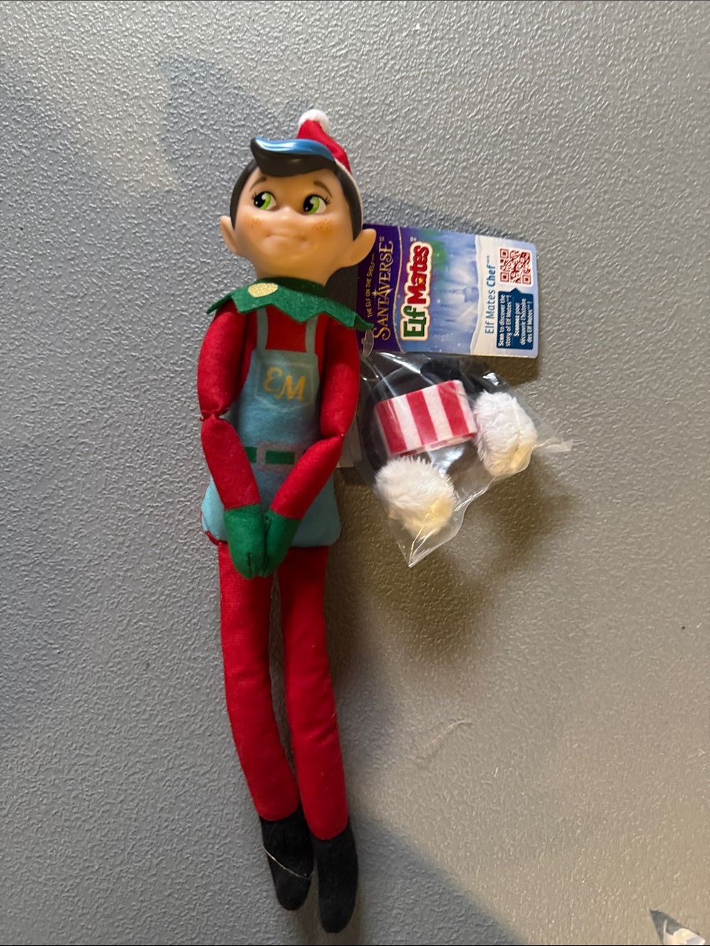 Plush Elf with Red, Green and Blue Outfit